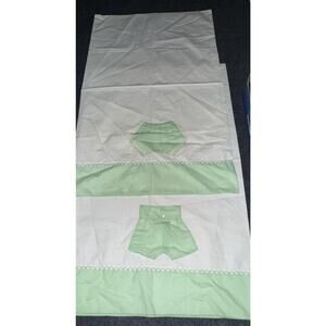 Unique Pair of White Pillowcases With Mint Green His And Hers Boxers Pantaloon